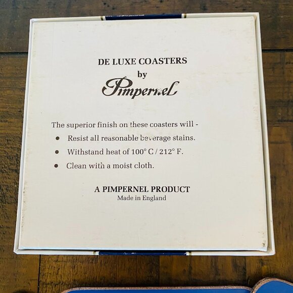 Pimpernel Coasters Holiday Christmas Bear in Stocking Set of 6 - Picture 4 of 5